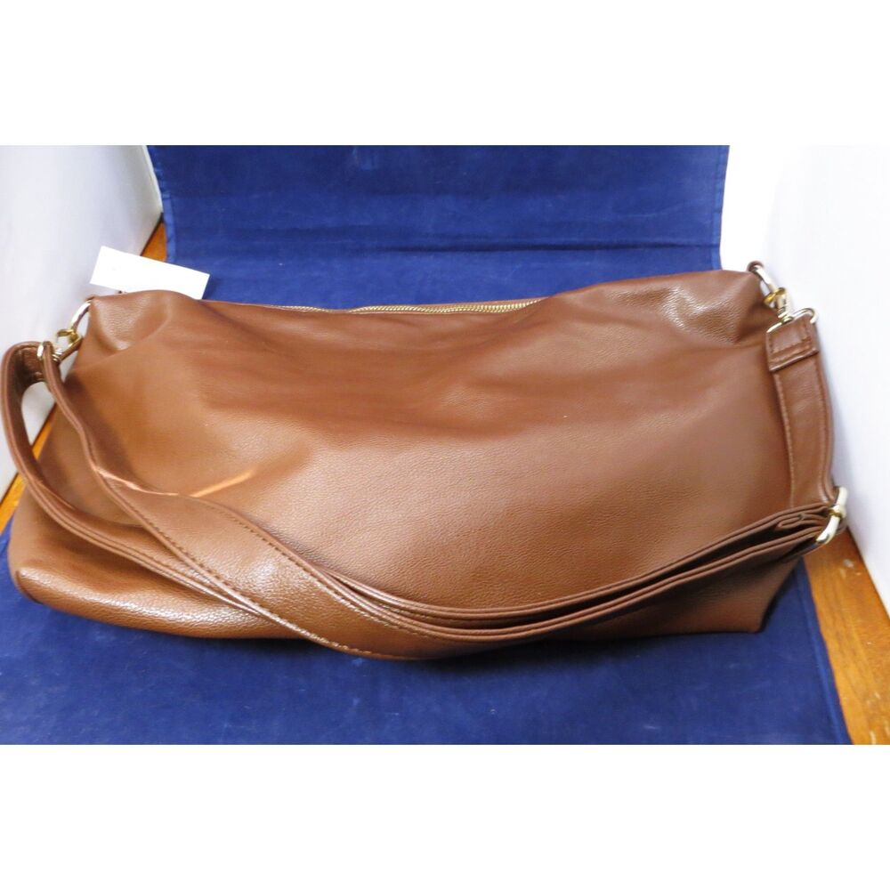 BcBG Paris BCBG MaxAzria Brown Leather & Rose Gold Hardware Handbag